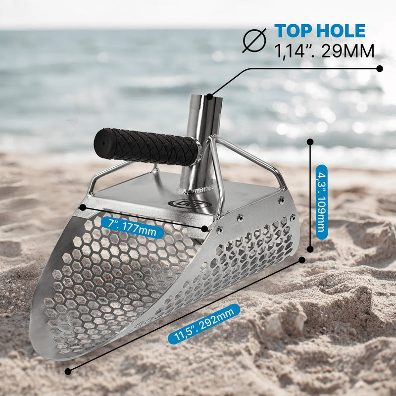 Load image into Gallery viewer, CKG 11x7 Stainless Steel Sand Scoop with Welded Handle