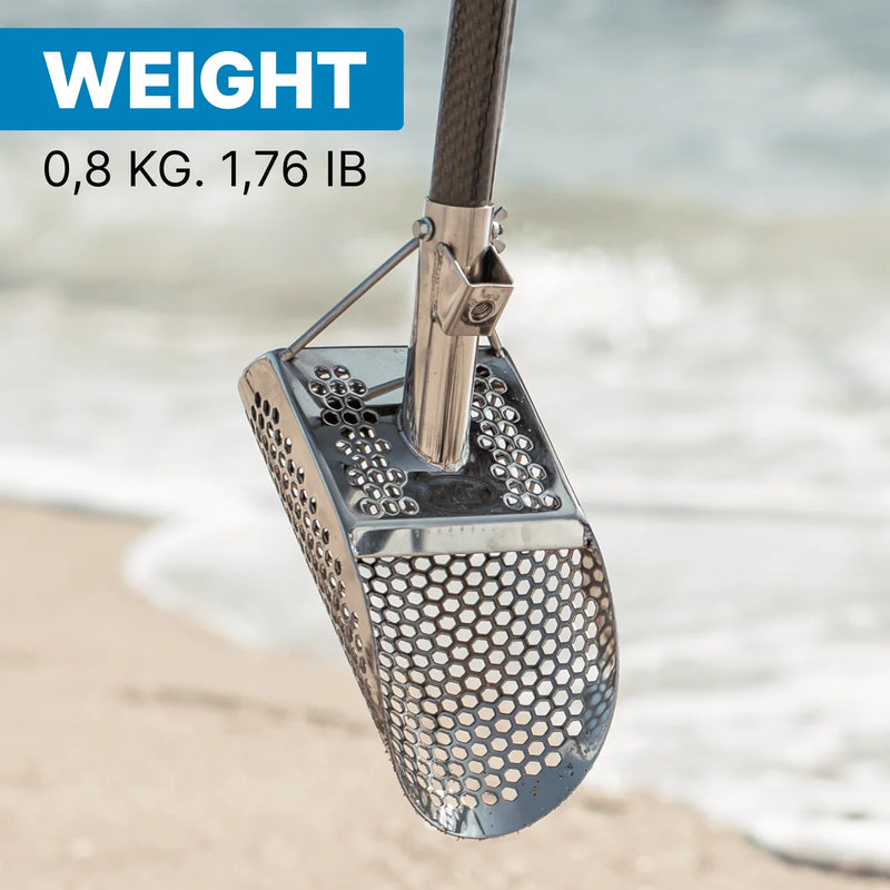 Load image into Gallery viewer, CKG Hex-7 Stainless Steel Sand Scoop with Carbon Fiber Travel Handle