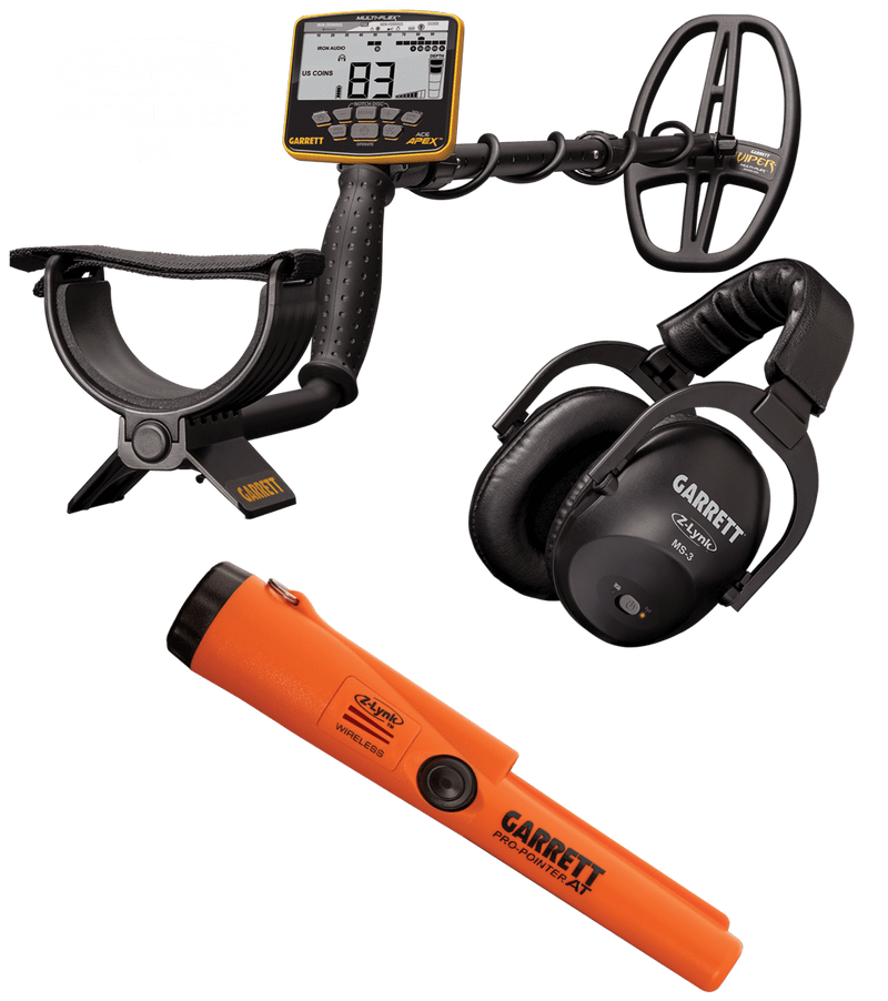 Load image into Gallery viewer, Garrett Ace Apex Z-Lynk Wireless Metal Detector PKG - 1142325 and Pro Pointer AT Z-Lynk 1142200