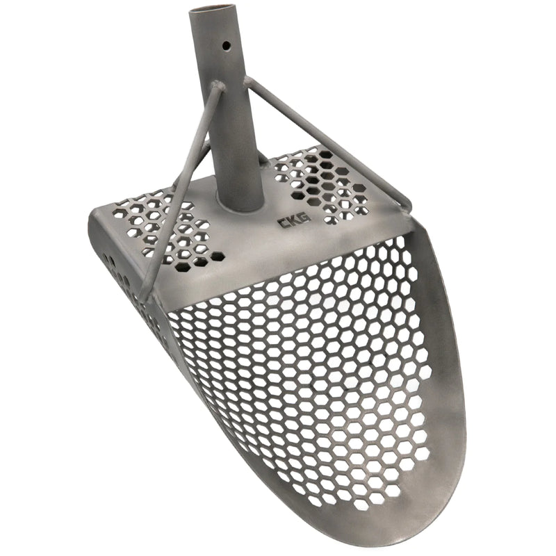 Load image into Gallery viewer, CKG TITANIUM 1.5MM SAND SCOOP SCOOPS METAL DETECTING DETECTOR HEXAHEDRON HOLES