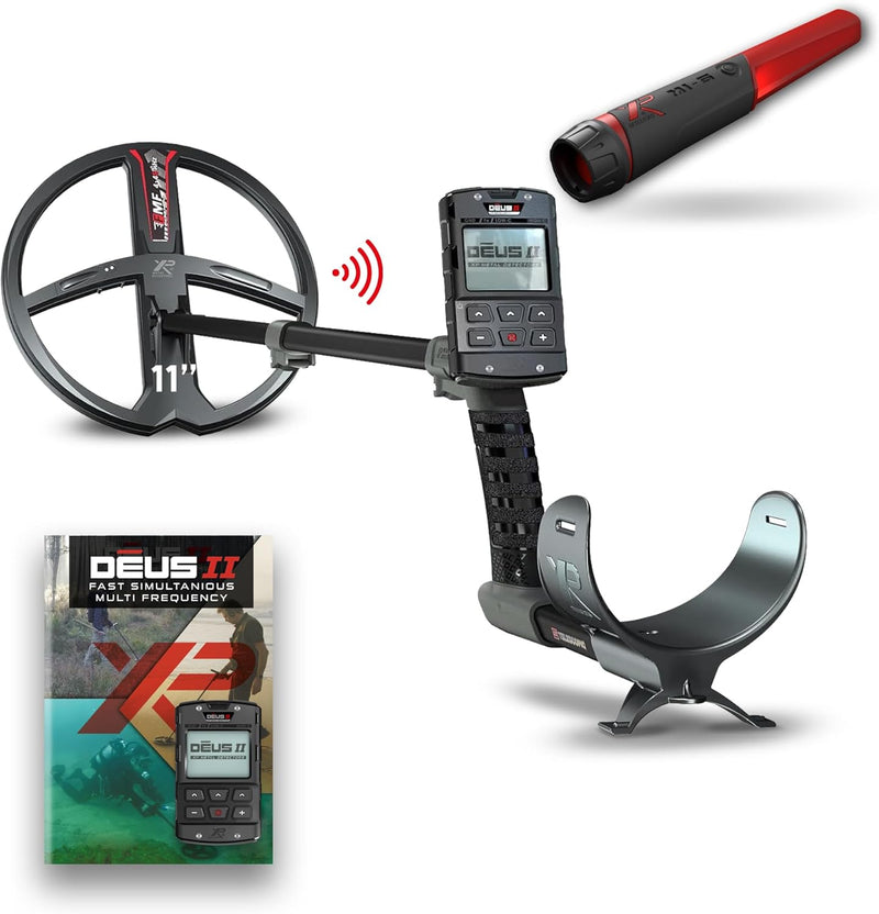 Load image into Gallery viewer, XP Deus II Metal Detector with Remote Control, 11" FMF Coil, and XP MI-6 Pinpointer