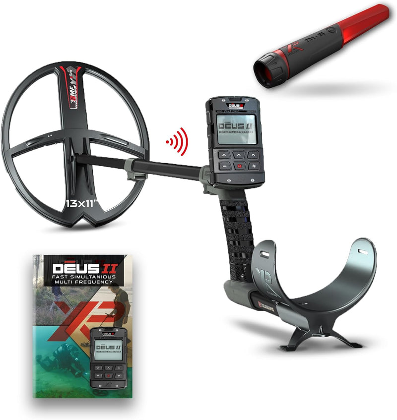 Load image into Gallery viewer, XP Deus II Metal Detector with Remote Control, 13" FMF Coil, and XP MI-6 Pinpointer