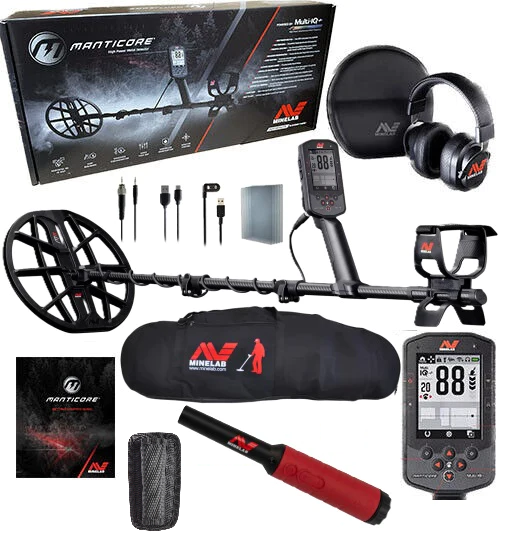 Load image into Gallery viewer, Minelab Manticore Metal Detector with Pro-Find 40 Pinpointer and Carry Bag