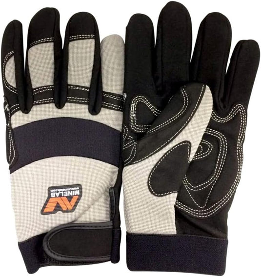 Minelab Gloves for Metal Detecting, Universal Fit Gray and Black