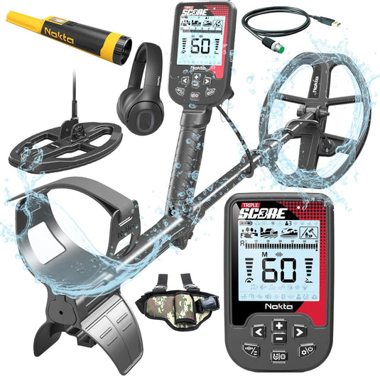 Nokta Score 3 Pro Pack Metal Detector PN: 11000808 + Accupoint Pinpoiunter + Leg Holster