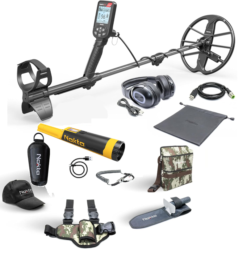 Load image into Gallery viewer, Nokta Simplex Ultra WHP Wireless Metal Detector with AccuPOINT Pinpointer & Starter Package
