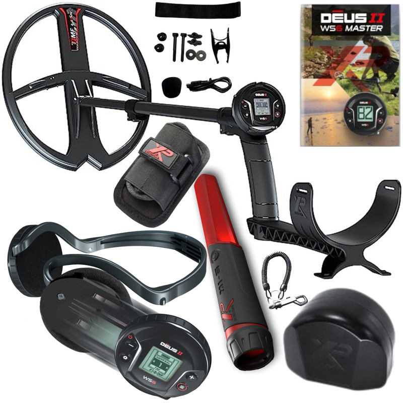 Load image into Gallery viewer, XP Deus II WS6 Master Metal Detector with 13" FMF Coil and XP MI-6 Pinpointer