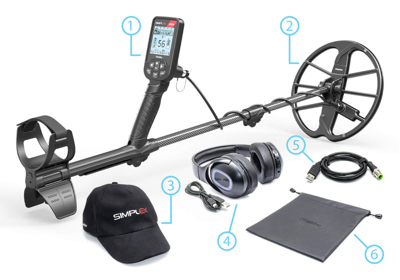 Load image into Gallery viewer, Nokta Simplex Ultra WHP Wireless Metal Detector with AccuPOINT Pinpointer & Starter Package