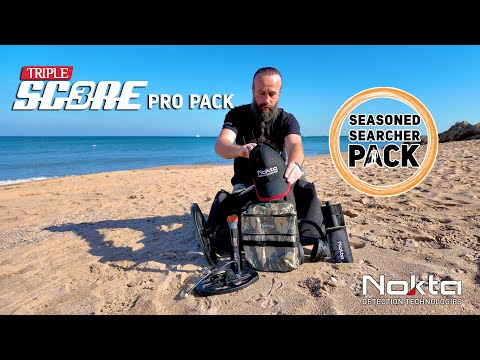 Load and play video in Gallery viewer, Nokta Triple Score Metal Detector with Seasoned Hunter Pack