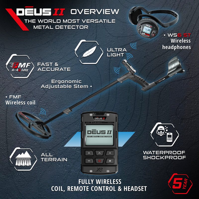 Load image into Gallery viewer, XP DEUS II Metal Detector with 11-Inch Coil, Remote &amp; WS6 ST
