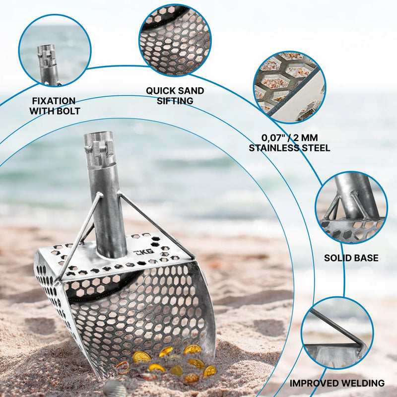 Load image into Gallery viewer, CKG 9" x 6" Sand Scoop with Carbon Fiber Travel Handle
