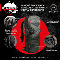 XP Deus II Metal Detector Free MI6 & 240 Backpack, DEUS2-22FMFRCWS6EA (9" coil)