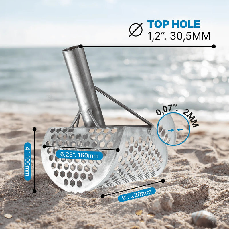 Load image into Gallery viewer, CKG 9" x 6" Sand Scoop with Carbon Fiber Travel Handle
