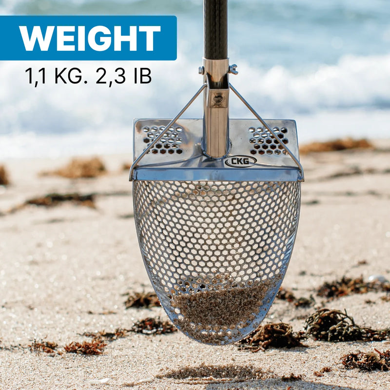 Load image into Gallery viewer, CKG 11x8 Stainless Steel Sand Scoop with Screw-On Handle
