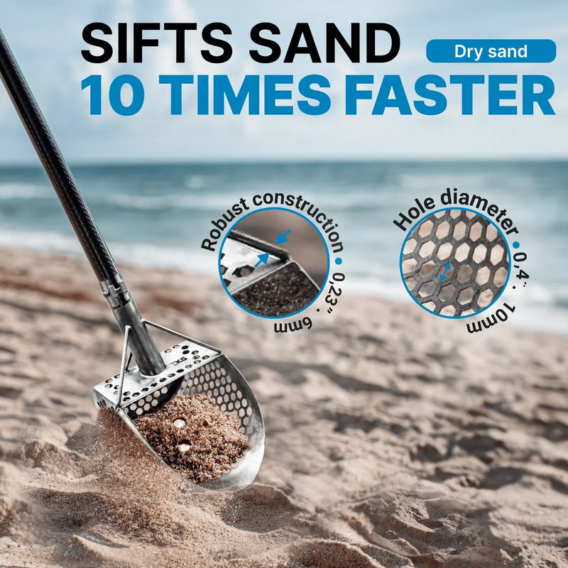 Load image into Gallery viewer, CKG 9" x 6" Sand Scoop with Carbon Fiber Travel Handle
