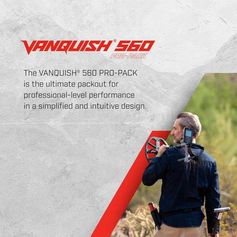Load image into Gallery viewer, Minelab Vanquish 560 Pro Pack Metal Detector with Minelab Backpack
