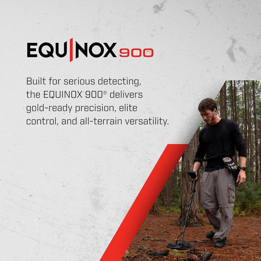Minelab Equinox 900 Metal Detector with Pro-Find 40 and Backpack