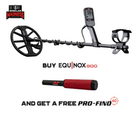 Minelab Equinox 900 Metal Detector + Pro Find 40 Pinpointer, 11” and 6" coils 3720-0006