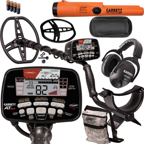 GARRETT AT MAX METAL DETECTOR, PRO POINTER AT ZLYNK PINPOINNTER, CAP & POUCH