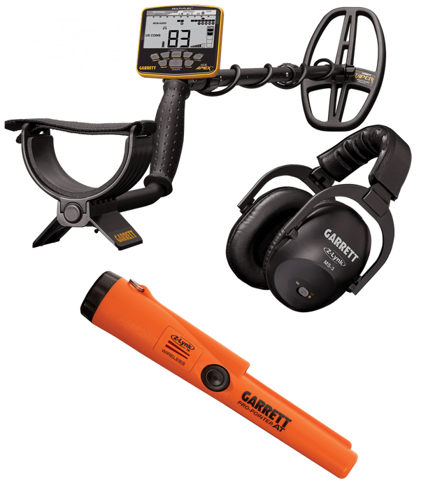 Promo GARRETT ACE APEX Z-LYNK WIRELESS METAL DETECTOR PKG - 1142325 and Pro Pointer AT Z-Lynk 1142200