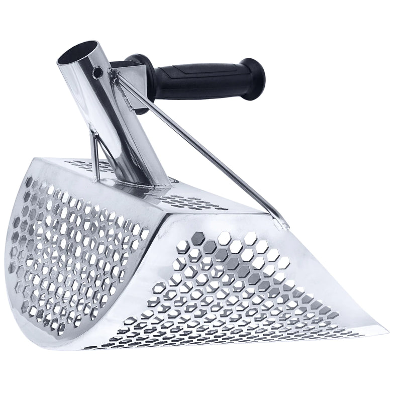 Load image into Gallery viewer, CKG 11X8 STAINLESS SAND SCOOP HEXAHEDRON HOLES WITH CARBON FIBER HANDLE
