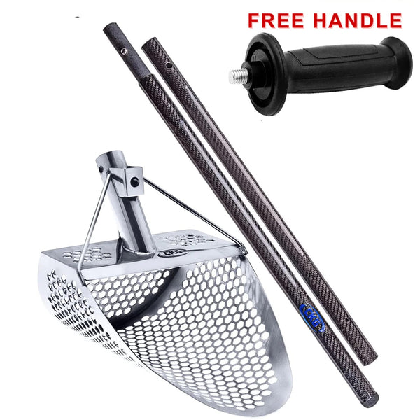 CKG 11X8 STAINLESS SAND SCOOP HEXAHEDRON HOLES WITH CARBON FIBER HANDLE