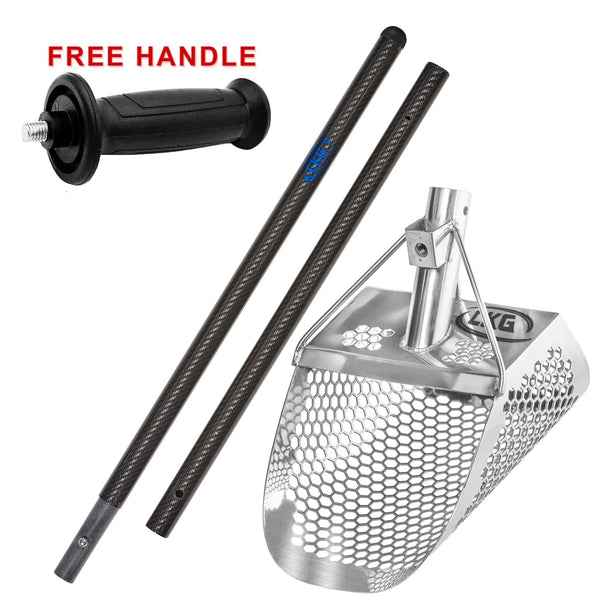 CKG CHILI STAINLESS SAND SCOOP HEXAHEDRON HOLES WITH CARBON FIBER HANDLE