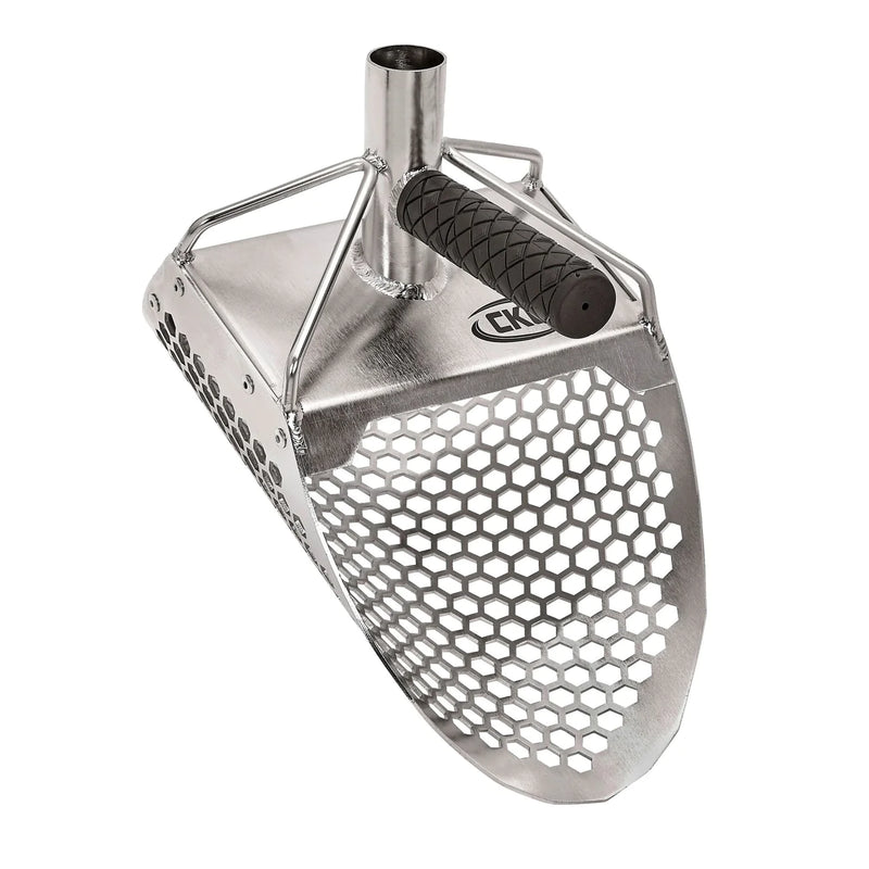 Load image into Gallery viewer, CKG HEAVY DUTY STAINLESS SAND SCOOP HEXAHEDRON HOLES WITH CARBON FIBER HANDLE
