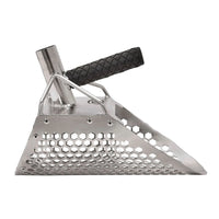 CKG HEAVY DUTY STAINLESS SAND SCOOP HEXAHEDRON HOLES WITH CARBON FIBER HANDLE