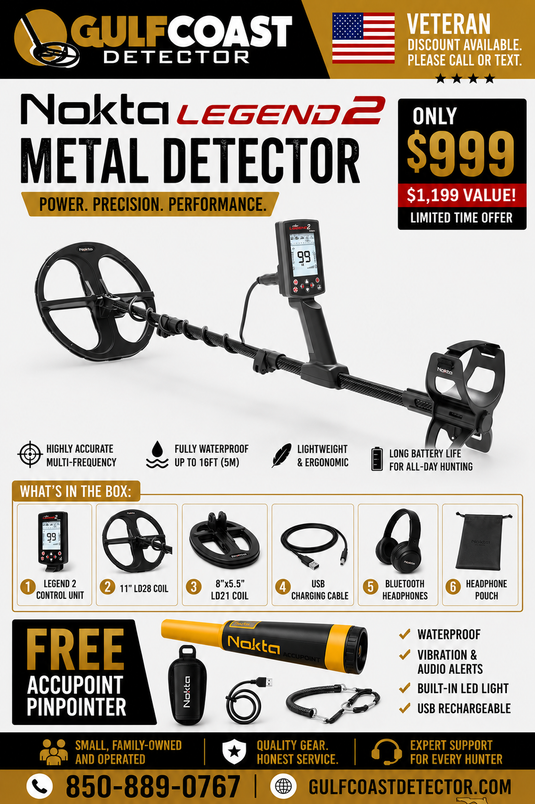 Nokta The Legend 2 Multi-Frequency Metal Detector + Accupoint Pinpointer