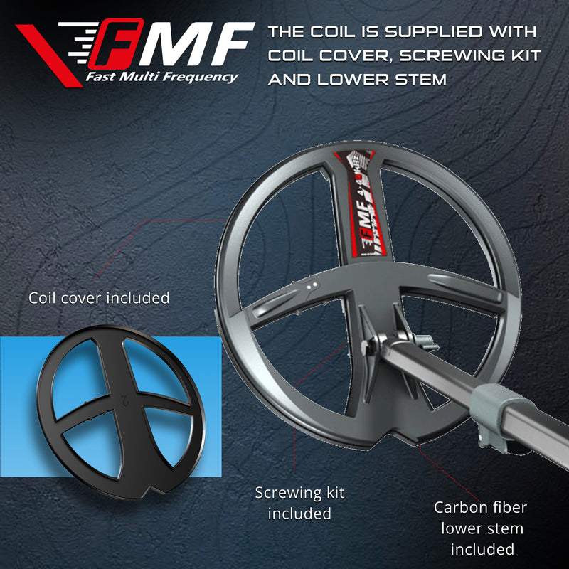 Load image into Gallery viewer, XP Deus II 11" FMF Coil (28cm) with Coil Cover &amp; Lower Stem
