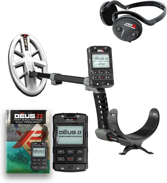 XP Deus II Metal Detector with WSAST Stereo Headphones and 9x5.5