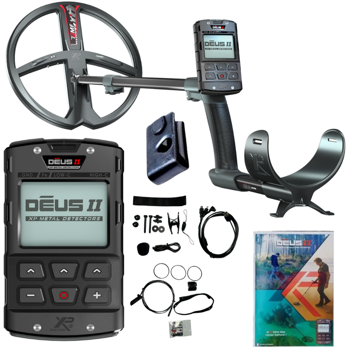 XP Deus II Metal Detector – 13″ × 11″ FMF Waterproof Coil