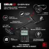 XP Deus II Metal Detector (DEUS2-22FMFRCEA + MI-6 + WSAII) (9" coil)