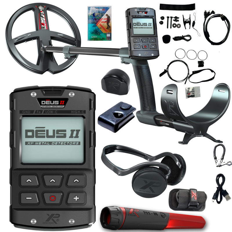 Load image into Gallery viewer, XP Deus II 9&quot; FMF Metal Detector with Remote, MI6 Pinpointer &amp; WSAII Headphones
