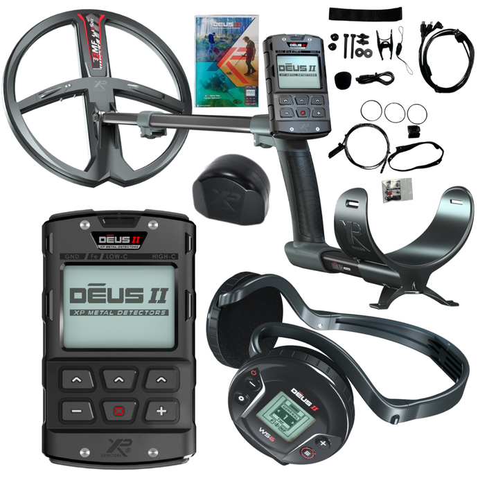 XP Deus II Metal Detector with Remote & WS6 – 13″ × 11″ (34 × 28 cm) FMF Coil