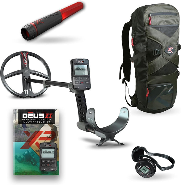 XP Deus II Metal Detector Free MI-6 & 240 Backpack, DEUS2-28FMFRCWS6EA (11" coil)