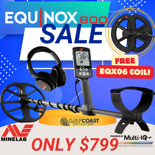 Minelab Equinox 800 Metal Detector - 3720-0002 Waterproof + 6" DD Coil