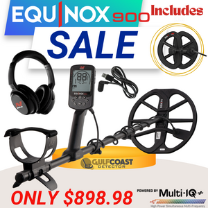 Minelab Equinox 900 Metal Detector 11' and 6