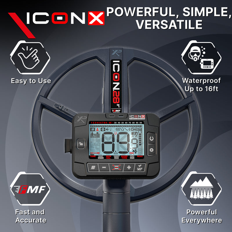 Load image into Gallery viewer, XP Deus II Metal Detector with WSAST Stereo Headphones and 9x5.5" HF Elliptical FMF Coil (Copy)
