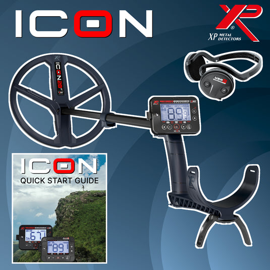 XP ICON Metal Detector with WSA ST Wireless Stereo Headphones