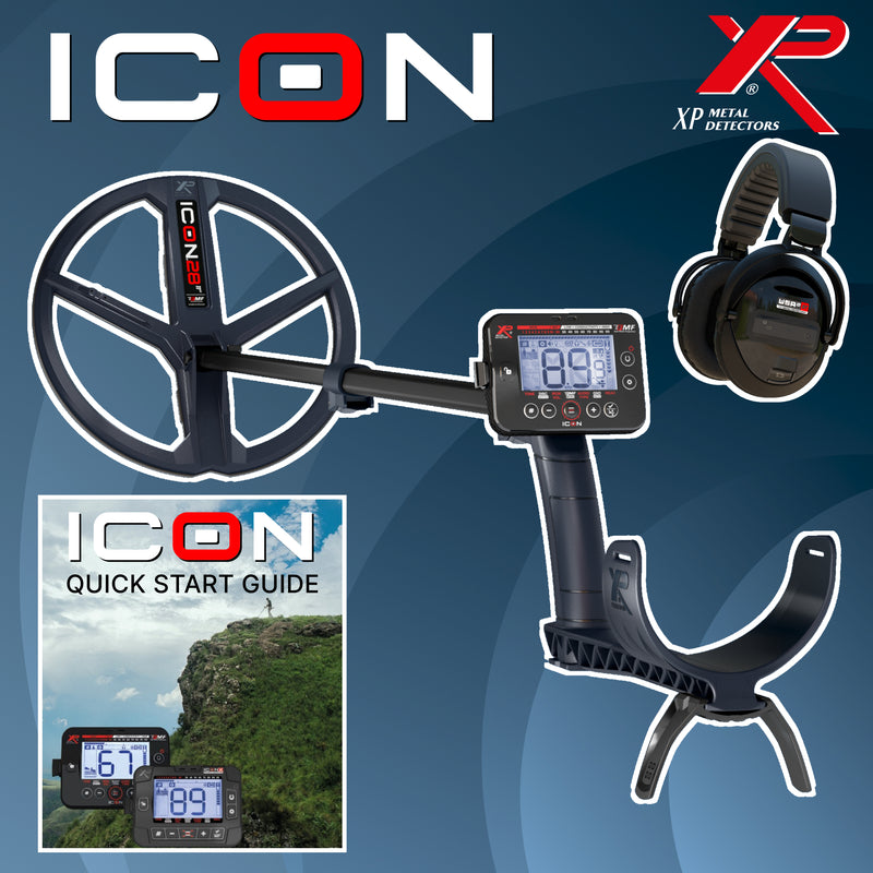 Load image into Gallery viewer, XP ICON Metal Detector with WSA-XL ST Wireless Stereo Headphones
