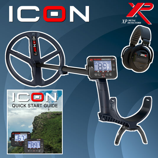 XP ICON Metal Detector with WSA-XL ST Wireless Stereo Headphones