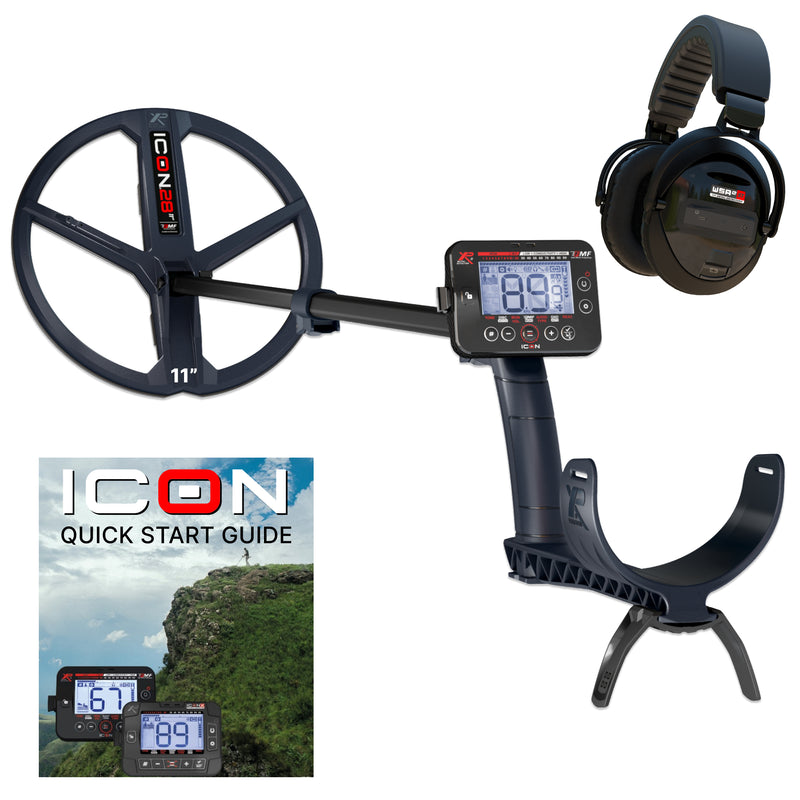 Load image into Gallery viewer, XP ICON Metal Detector with WSA-XL ST Wireless Stereo Headphones
