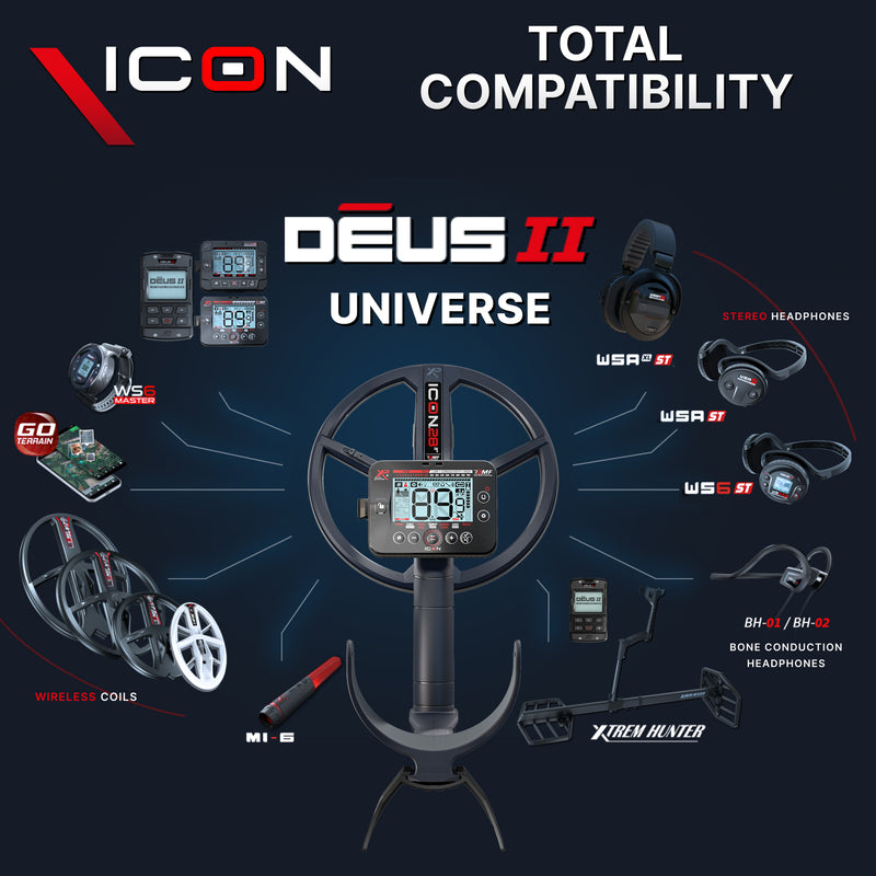 Load image into Gallery viewer, XP ICON Adventure Pack Metal Detector with WSA-XL ST Headphones, MI-6 &amp; Backpack
