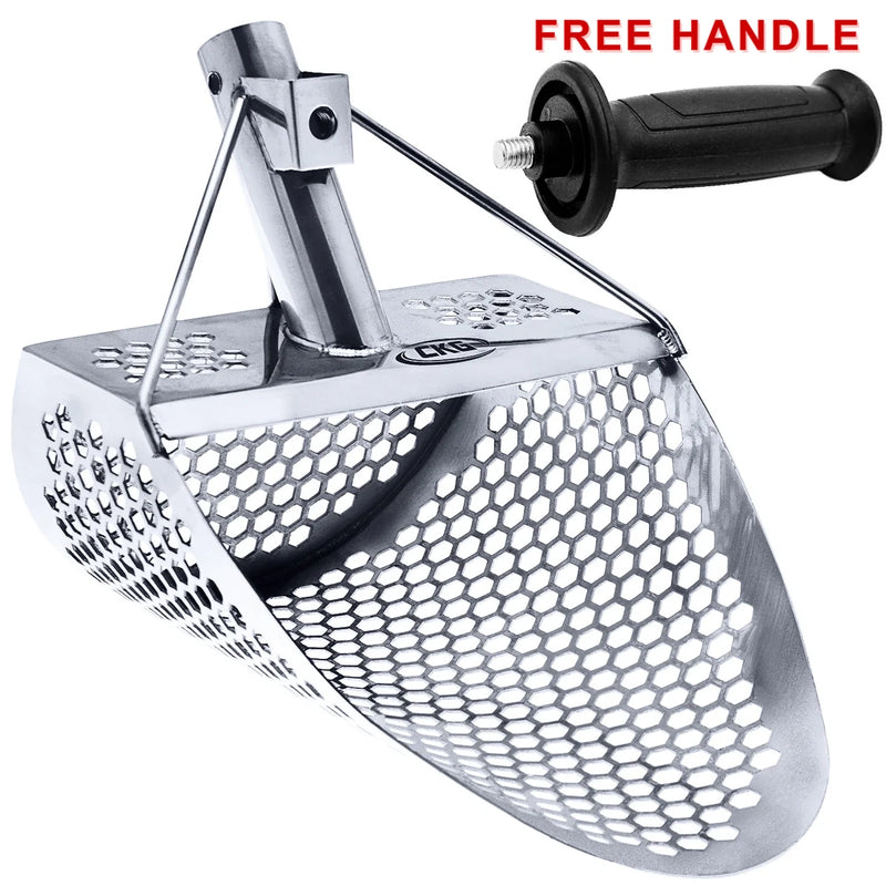 Load image into Gallery viewer, CKG 11x8 Stainless Steel Sand Scoop with Screw-On Handle
