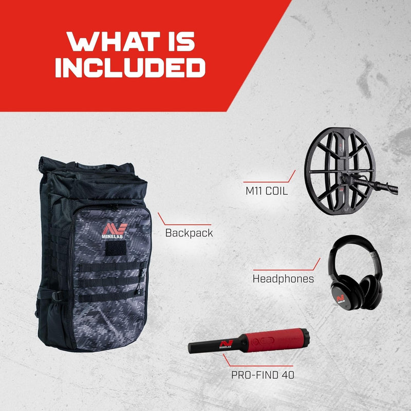 Load image into Gallery viewer, Minelab Manticore Metal Detector with Pro-Find 40 Pinpointer and NEW Minelab Backpack
