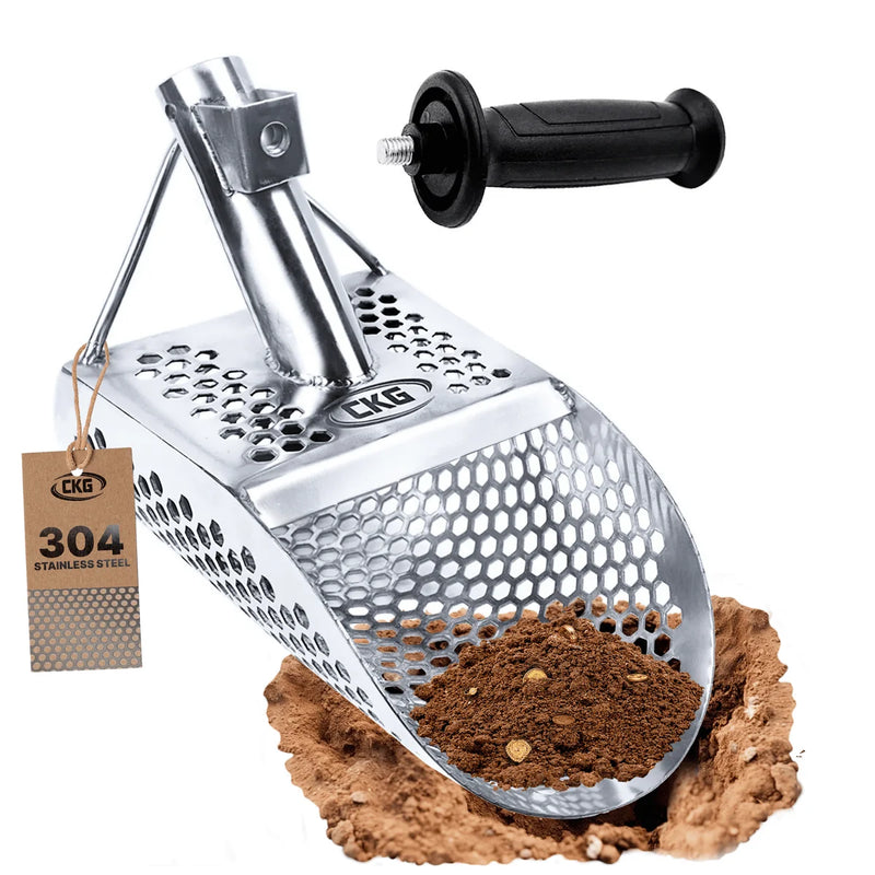 Load image into Gallery viewer, CKG Hex-7 Stainless Steel Sand Scoop with Carbon Fiber Travel Handle
