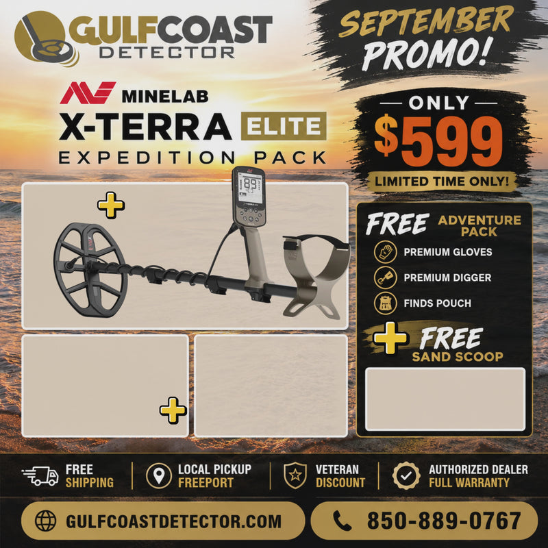 Load and play video in Gallery viewer, Minelab X-TERRA ELITE Expedition Pack with FREE Adventure Pack &amp; Sand Scoop
