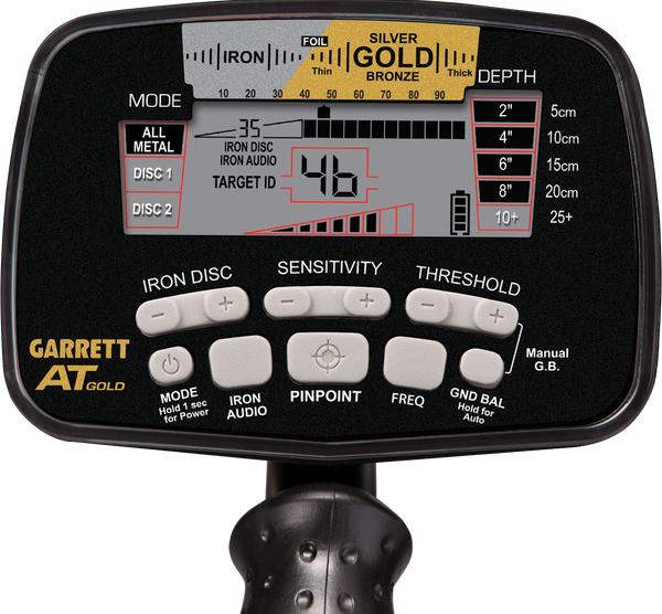 Detector de Metales Garrett Modelo AT Gold 1140680 – Master Detector Perú
